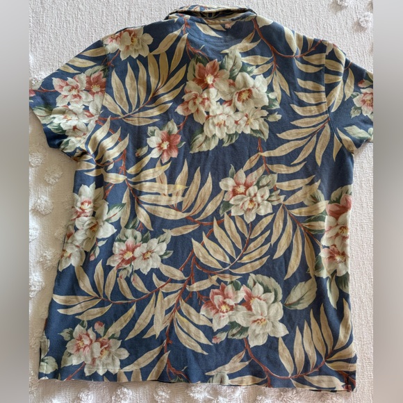 Vintage Polo Ralph Lauren Shirt Men XL Polo Floral Hawaiian Hibiscus - Picture 2 of 5